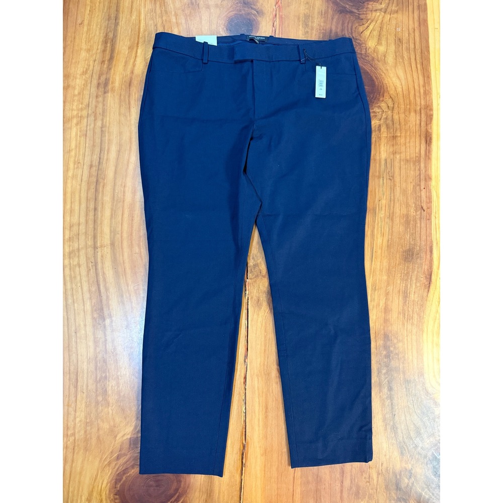 NEW Banana Republic Womens Sloan Pants 18L 18 Long Stretch Career Navy GG7